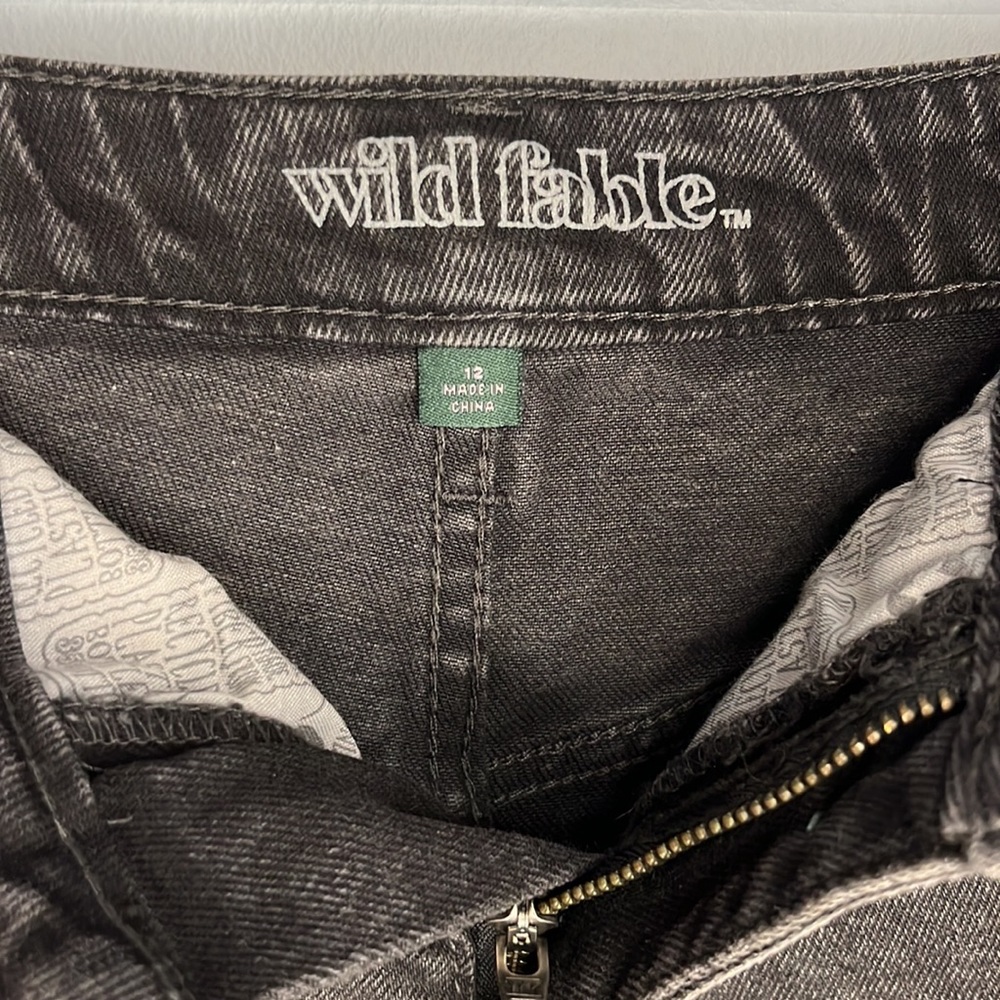 Wild Fable Black High Rise Denim Shorts 12 - Picture 3 of 4